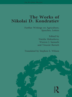 cover image of The Works of Nikolai D Kondratiev Vol 4
